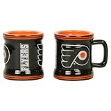 NHL Teams 2oz Ceramic Handled Shot Glasses 2 Pack - Philadelphia Flyers