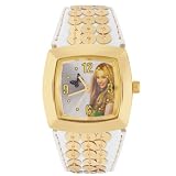 Disney Hannah Montana White and Gold Leather Watch #HM1020