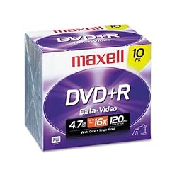 MAXELL DVD+R 4.7GB DVD Recordable Disc ( 10-Pack )