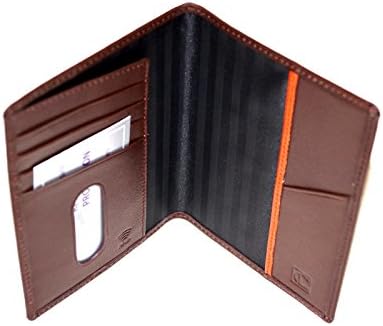 Carbon Fiber Bi-fold Passport Wallet Brown with RFID