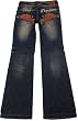 RED PEPPER 905 Size 27 Women's Flare Jeans Embroidery Embroidered Distressed
