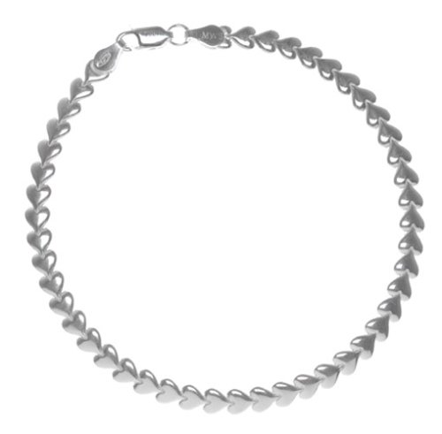 Sterling Silver LOTS OF LOVE Heart Linked Bracelet 7in