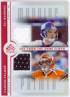 Eli Manning Carson Palmer Upper Deck Reflections Dual Jersey