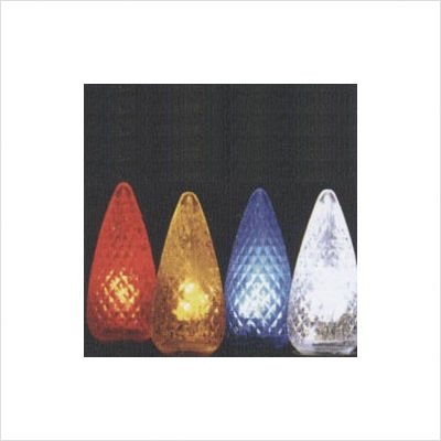 C9 Twinkle-Intermediate Base Light Bulb [Set of 25] Color: Red