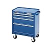 Waterloo PMX2704BU 26-1/2-Inch Wide by 18-Inch Deep by 32-Inch High Blue Tool Cabinet with 4 Ball Bearing Drawers and Tri Channel Construction