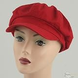 Washed Newsboy Cap-Red