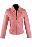Ladies Waist Length Pink Zipper Jacket