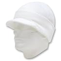 Beanie Visor Hat - Scull Cap Style - White