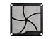 Silverstone Tek FF122 120mm Fan Filter with Magnet for Case Fan and Panel Air Vent Cooling (Black)