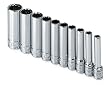 SK 4950 10 Piece 1/4-Inch Drive 12 Point 3/16-Inch to 9/16-Inch Deep Socket Set