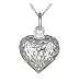 Amazon price tracker, Amazon price history charts, Ladies' Filigree Open Heart Pendant Necklace, Silver Curb Chain, 46cm Length, Model C/SP585
