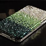 GREEN Super High Quality Rhinestone/Crystal/Bling/Diamond Hard Case Cover For Iphone 4 4S