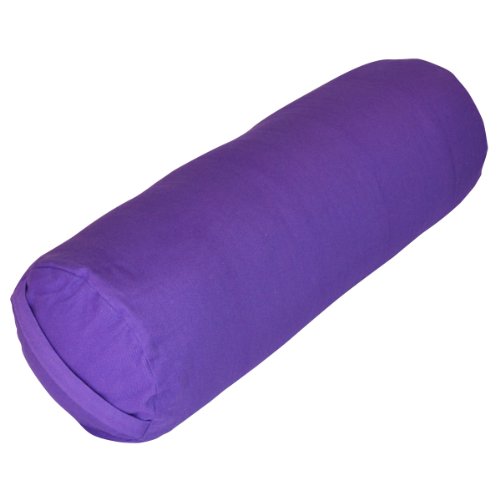 YogaDirect Round Cotton Yoga Bolster, Purple On Sale