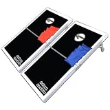Go Pong CornHole PRO Regulation Size Bean Bag Toss Game Set (Black)