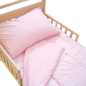 4 Piece Toddler Bedding Set - Pink Stars & Solid