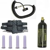 Paintball GXG Black 4+1 PODS Coiled Remote 20oz Tank