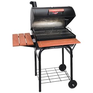 Char-Griller 2123 Wrangler 640 Square Inch Charcoal Grill / Smoker