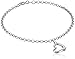 Amazon Collection 14k Gold Heart Dangle Charm Bracelet, 7