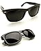 Blues Brothers Wayfarer Style Sunglasses - 80s Retro - Includes Soft Case
