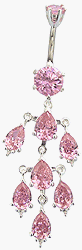SAVE $9 - Sterling Silver chandelier belly button ring $17.95