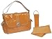 Orange Laminated Buckle Diaper Bag