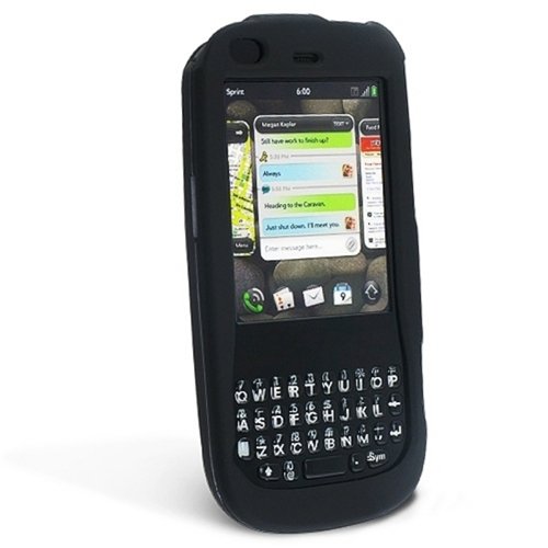 Black Hard Rubber Cover Phone Case for Palm Pixi Plus