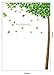 SMJAITD BestGrew? Green Tree Garden Series Large Tree and Butterflies Wall Decals, Living Room Bedroom Removable Wall Stickers Murals