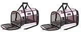 Petmate Soft Sided Kennel Cab Large Pink Zebra 20x11.5x12 Carrier 2 pk