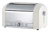 Magimix 4 slice toaster polished with cream centre panel