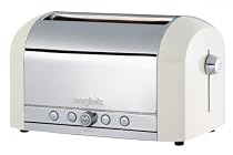 Magimix 4 slice toaster polished with cream centre panel