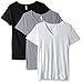 Clementine Apparel Women’s 3-Pack Short Sleeve T Shirt Easy Tag V Neck Soft Cotton Blend Undershirts (1540)