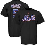 Majestic New York Mets #5 David Wright Black Youth Players T-shirt
