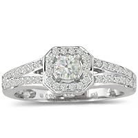 Beautiful 1/2ct Diamond Engagement Ring in 14K White Gold
