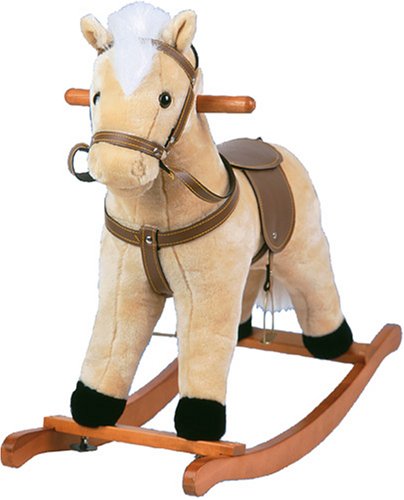 Childrens Toyshop  Toys : Rocking Horse with Stirrups Beige 46 cm