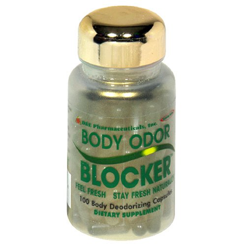 DNE Body Odor Blocker Dietary Supplement Capsules, 100-Count Bottles (Pack of 3)