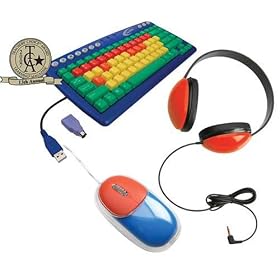 Click here to buy Califone New Kids Computer Package. Includes: Kids Keyboard, Mouse and Headphones by kids.
