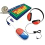 Califone "New" Kids Computer Package. Includes: Kids Keyboard, Mouse and Headphones