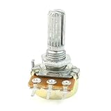 SODIAL(R)B100K100Kオーム調整シングルリニアロータリーテーパポテンショメータ5個
