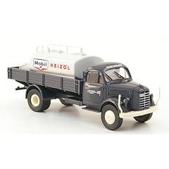 Borgward B 4500, Mobil Heiz�l, Pritsche mit Tank als Ladegut, Modellauto, Fertigmodell, Brekina 1:87
