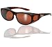 Escort Safety Glasses Fits Over Most Prescription Eyewear Driving Mirror Lenses Tortoise Print Camo Frame