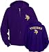 Minnesota Vikings Purple Touchback II Full Zip Hooded Sweatshirt - Large