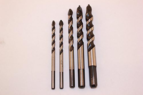 Spade Point - Stone and Tile Drill Bits - Tungsten Carbide - For Porcelain, Grantite, Marble - 5 Pieces - by ContractorsGrade®