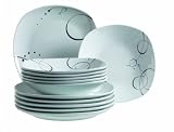 Domestic 921387 Tafelservice 12-teilig Chanson mit je 6 Teller tief und flach