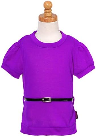 Dollhouse Kids Little Girls Purple Belted Sweater Top Shirt 4