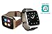 Beantech Smart Watch for Apple/Android Phones. 8GB of Music Storage. Silver with Leather Strap.