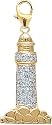 14k Gold Diamond Lighthouse Charm (1/10 cttw)