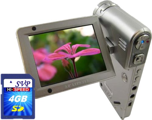 SVP HDDV-2600-S 12MP Max. Multi-Functional Camcorder with Rare 3.0 Inch Huge Flip LCD! (4GB High speed SD Card Included)