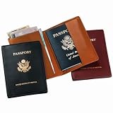 Royce Leather Foil Stamped Passport Jacket