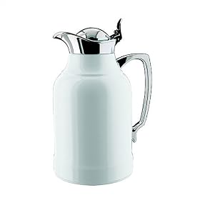 Alfi 30691221150 Opal White Lacquered Brass with Chrome 12-Cup Carafe