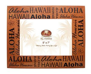 Amazon.com - Hawaiian Aloha Hawaii Wood Picture Frame 5 by 7 - Single